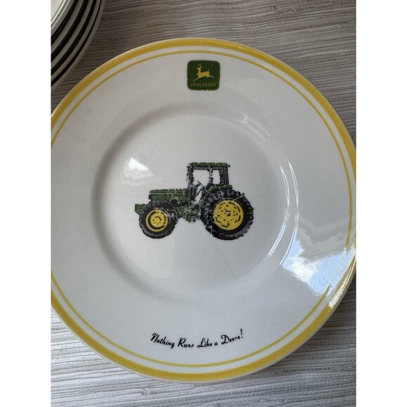 JOHN DEERE ✨ Gibson Plate Set ceramic good condition - Picture 10 of 10